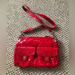 Red Coach Handbag EUC